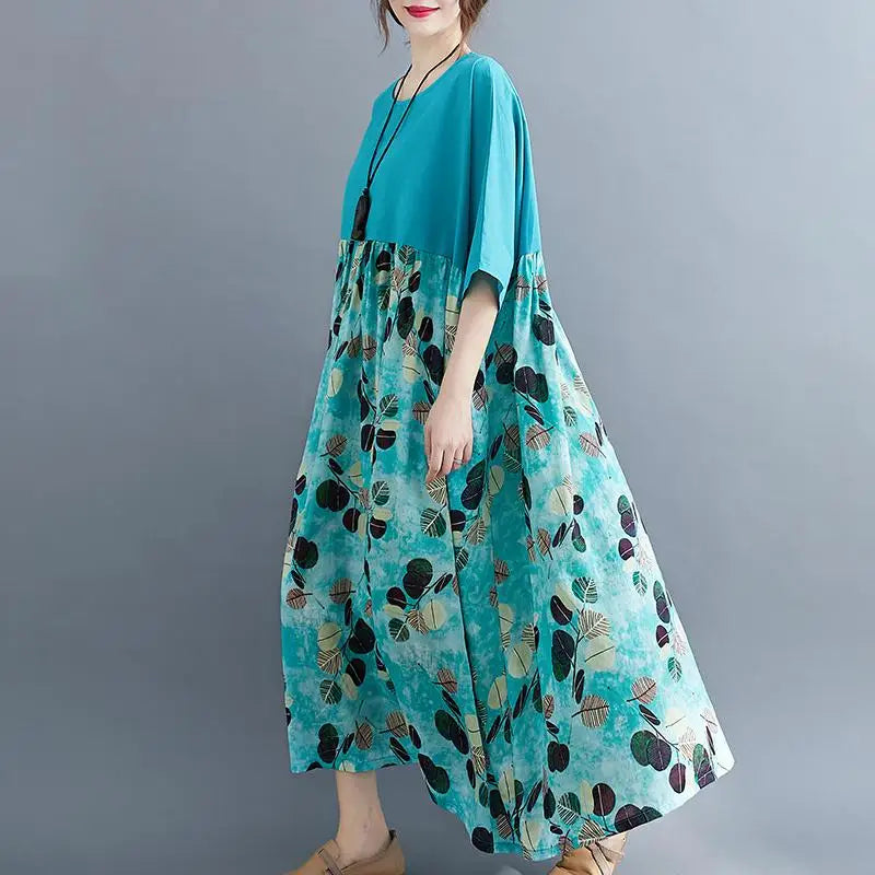 Oversized Casual Print Summer Dress