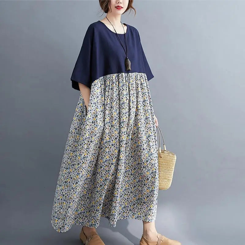 Oversized Casual Print Summer Dress