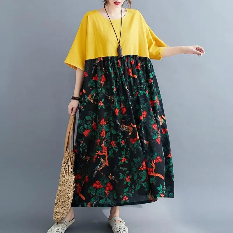 Oversized Casual Print Summer Dress