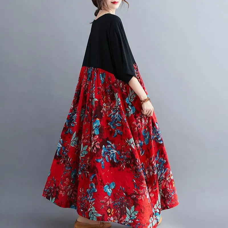 Oversized Casual Print Summer Dress