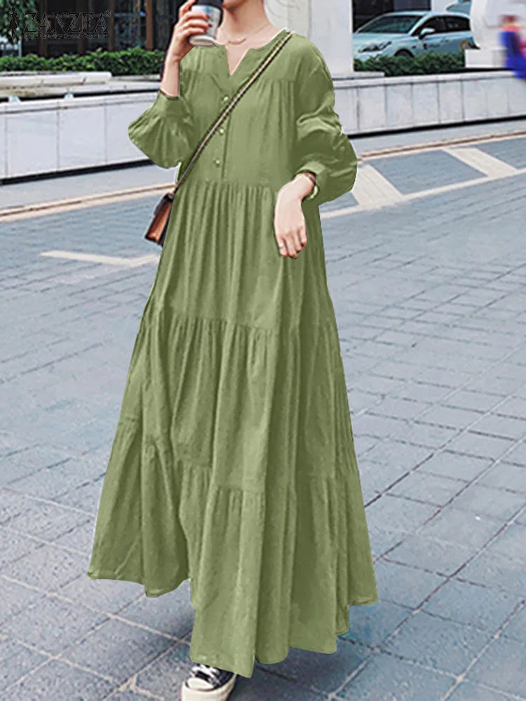 Lightweight Ruffled Summer Maxi Dress