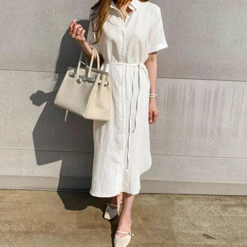 Cotton and Linen Long Dress