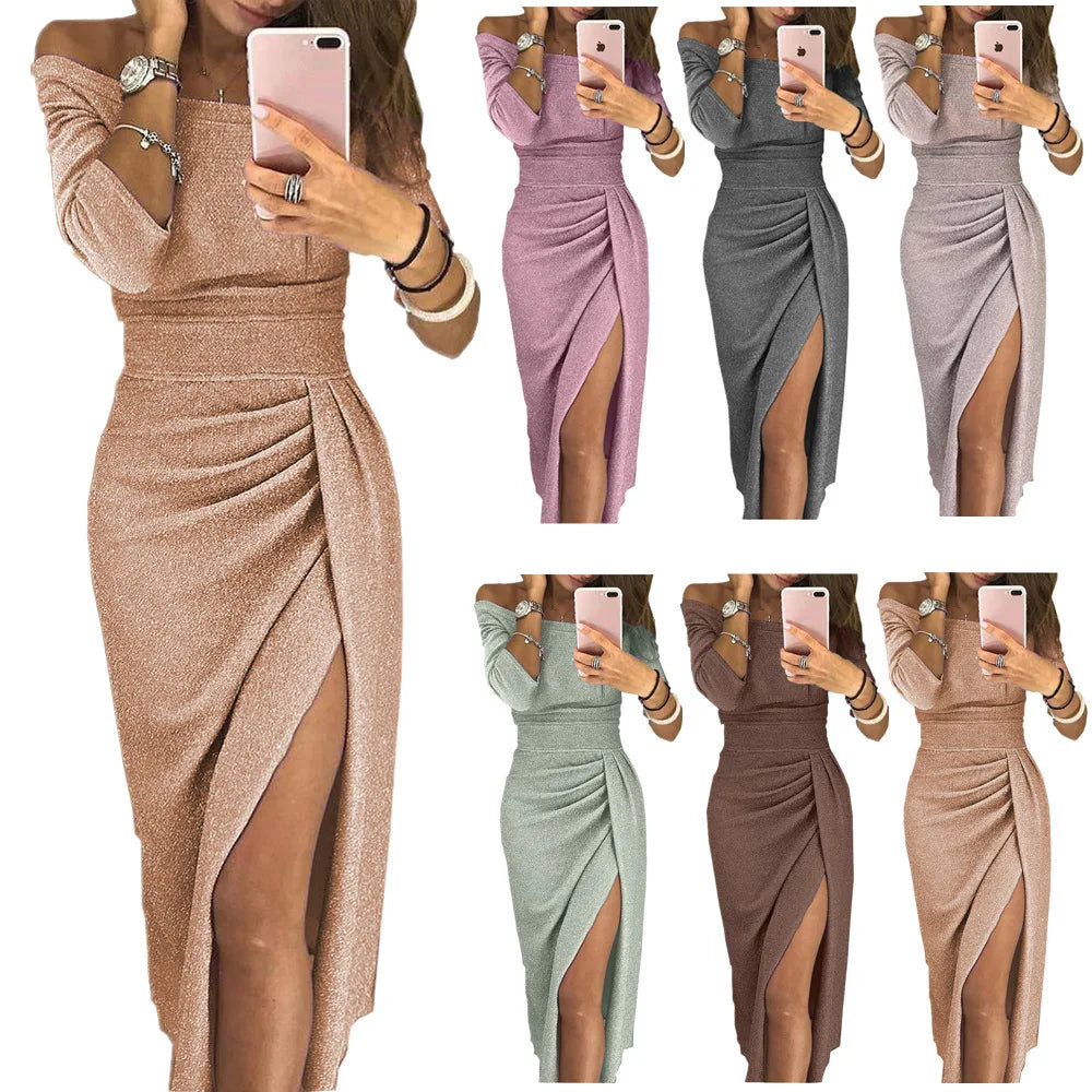 Women's Off Shoulder Pencil Dresses