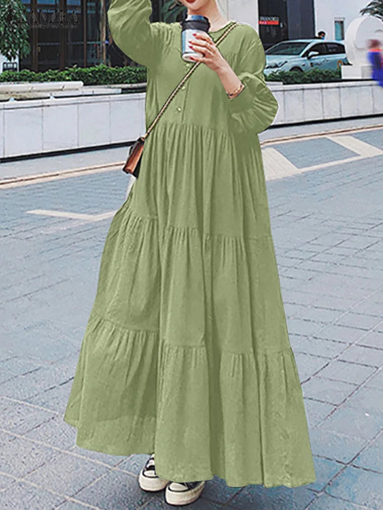 Lightweight Ruffled Summer Maxi Dress