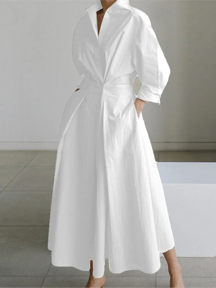 Casual V Neck Party Long Dress