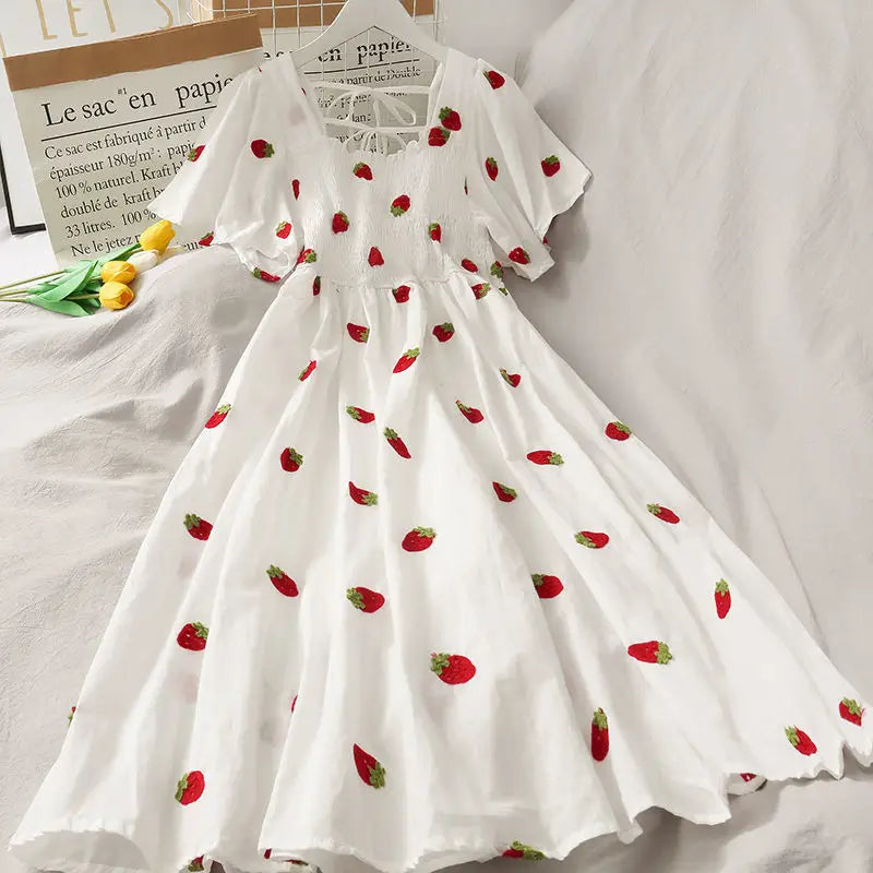 Women's Strawberry Printed Dress