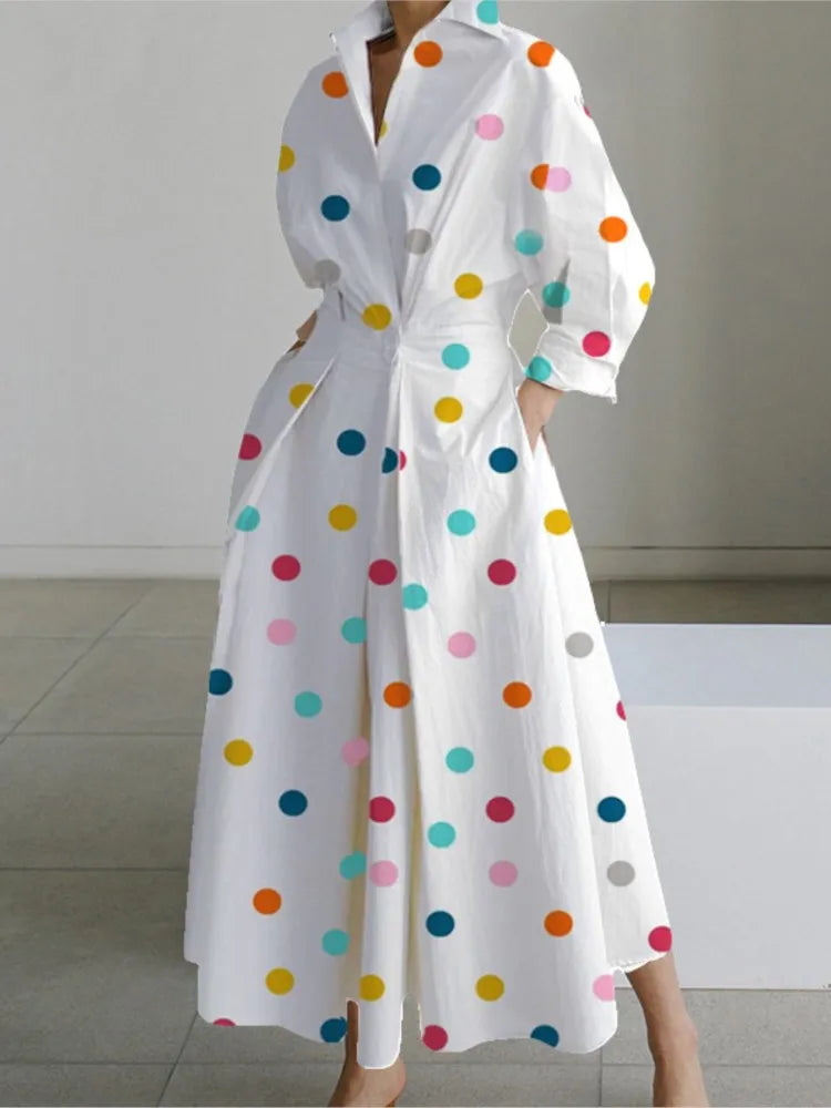 Casual V Neck Party Long Dress