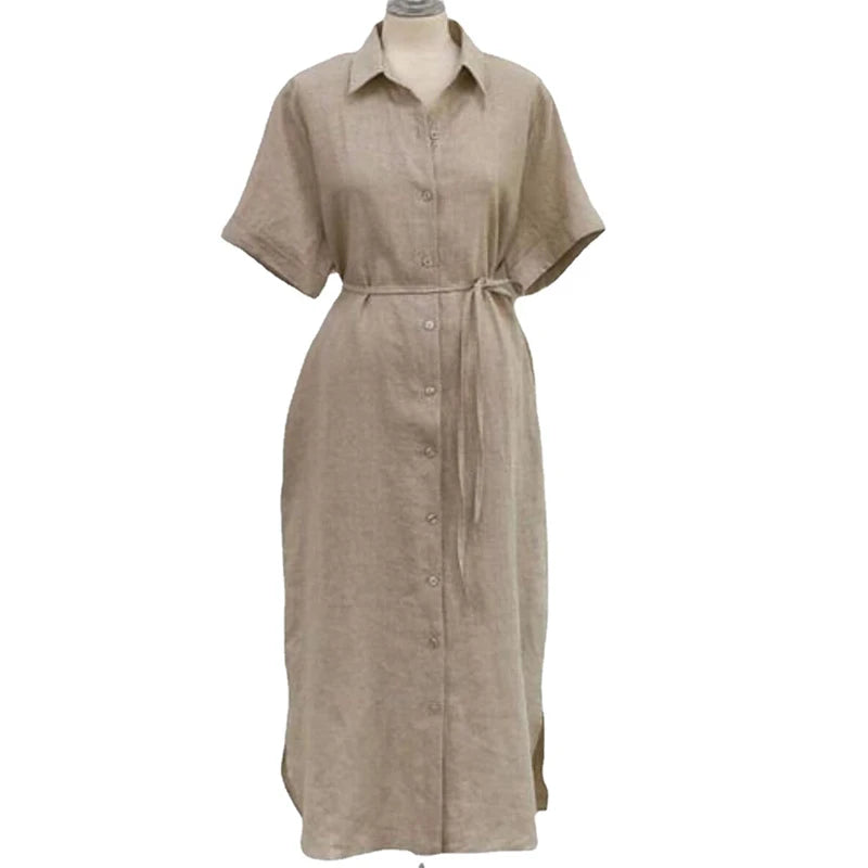 Cotton and Linen Long Dress