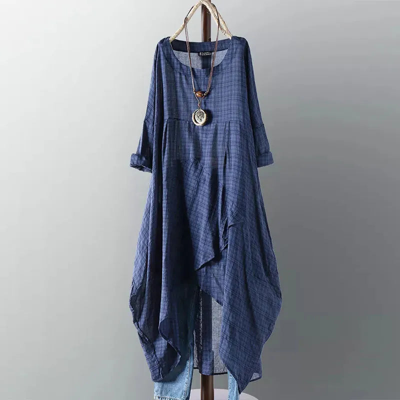 Casual Long Sleeve Midi Dress