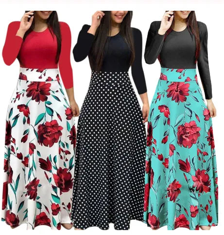 Elegant Flower Bodycon Maxi Dress