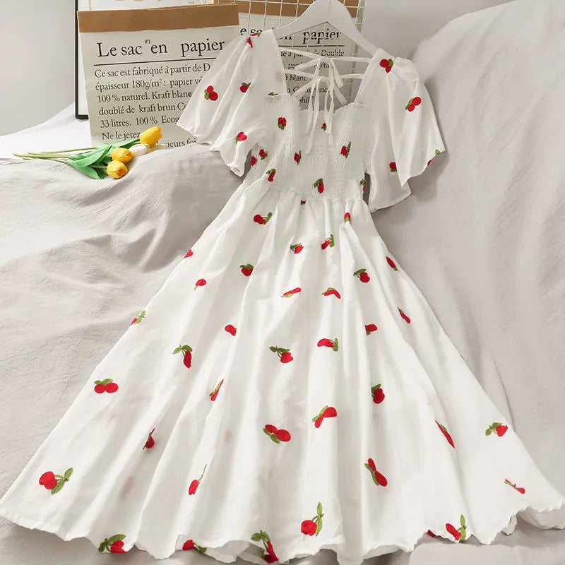 Women's Strawberry Printed Dress