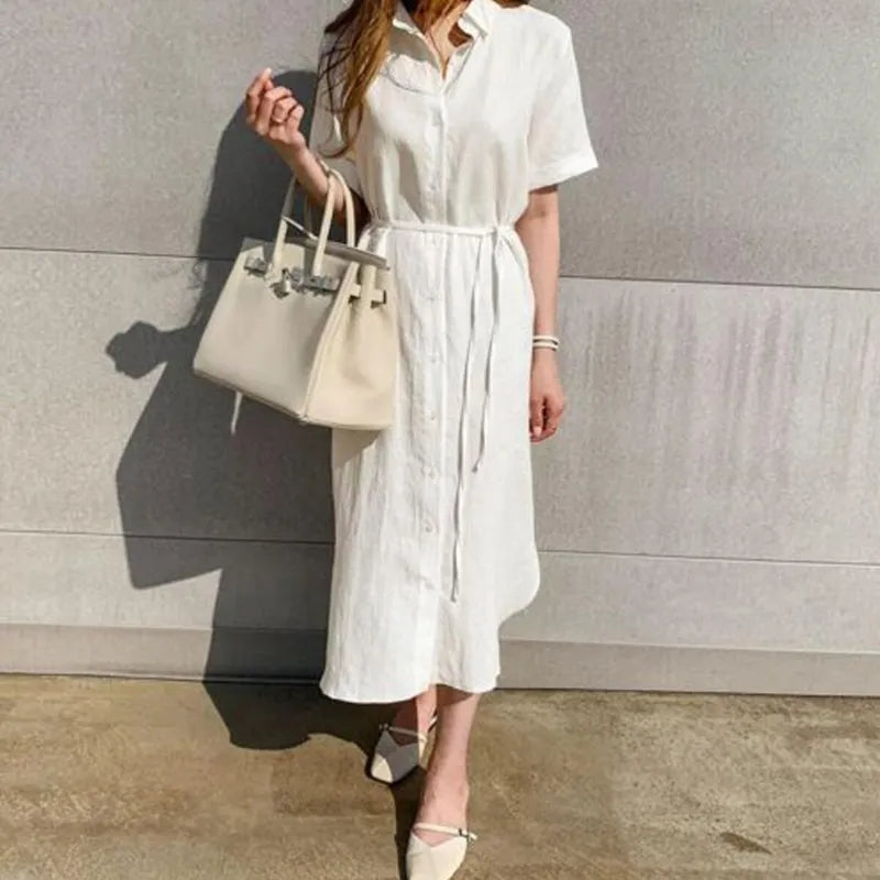 Cotton and Linen Long Dress Summer Dresses Canada
