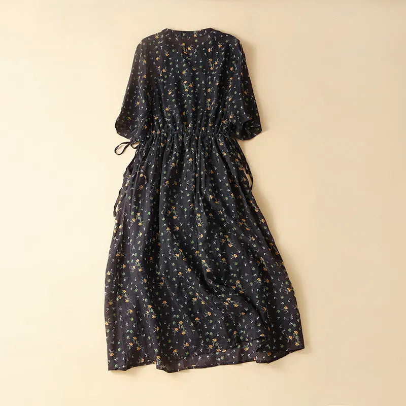 Women Vintage Floral Print Dress